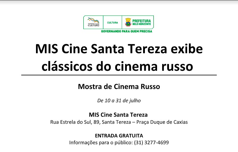Programação - Cine Santa Tereza JULHO 2023