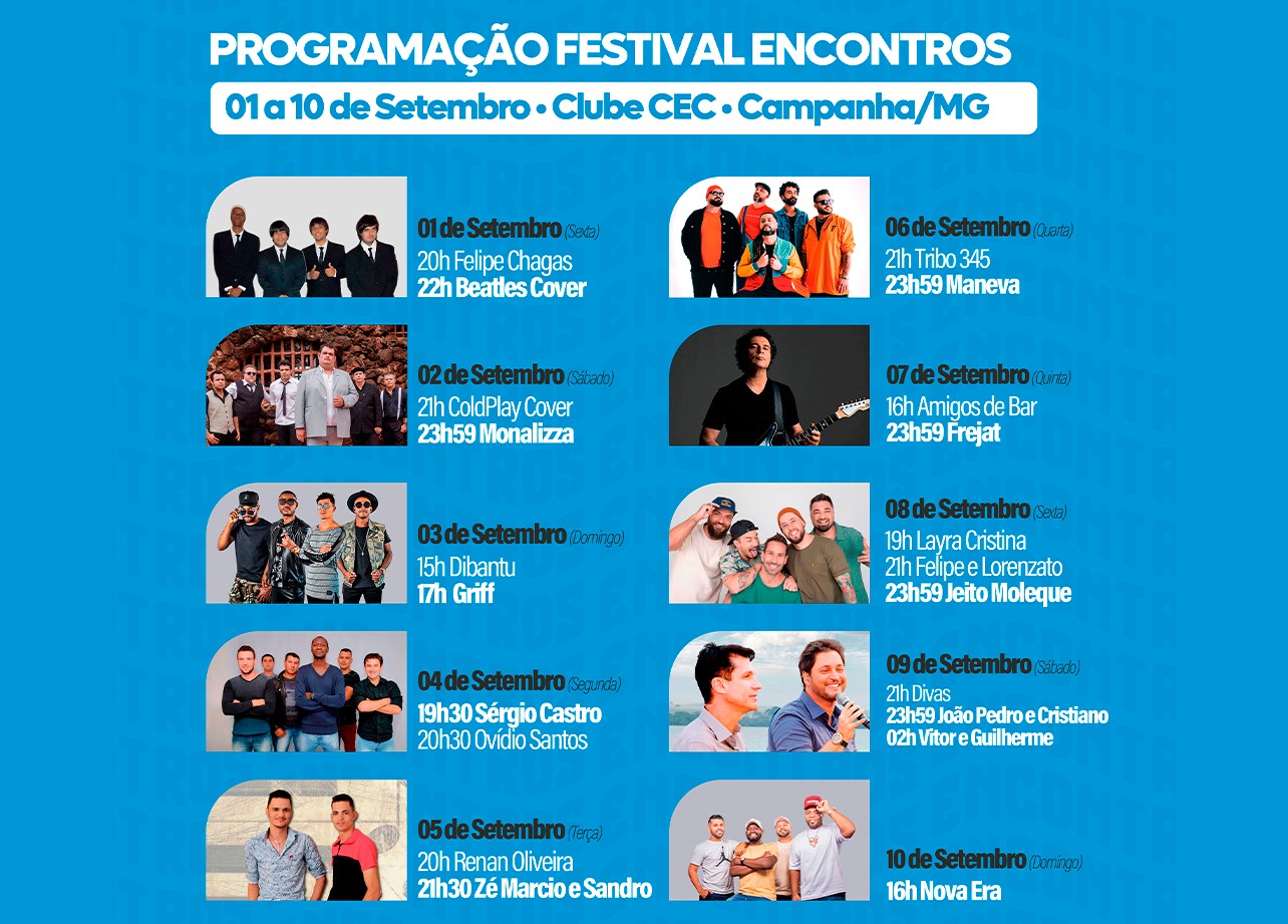 Portal Minas Gerais - Eventos: FESTIVAL ENCONTROS 2023