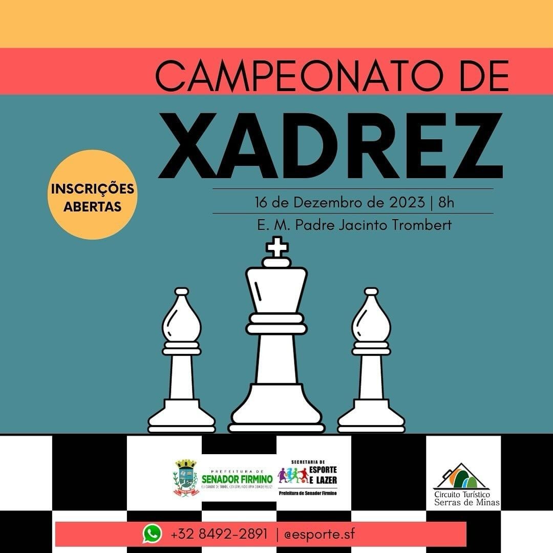 Festival de Xadrez em Poços de Caldas acontece neste sábado